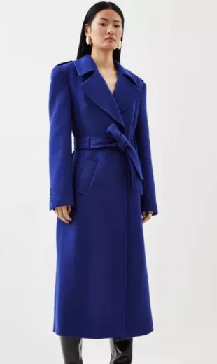 Italian Manteco Wool Strong Shoulder Coat