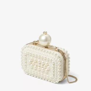 Micro Cloud White Suede Clutch Bag