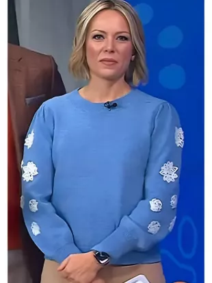 Today Show 2025 Dylan Dreyer Floral Sleeve Sweater