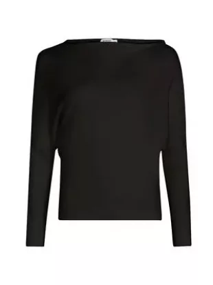 Lavina Wool-Blend Off-the-Shoulder Sweater in Midnight