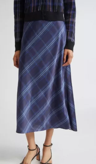 Plaid Satin Slipskirt