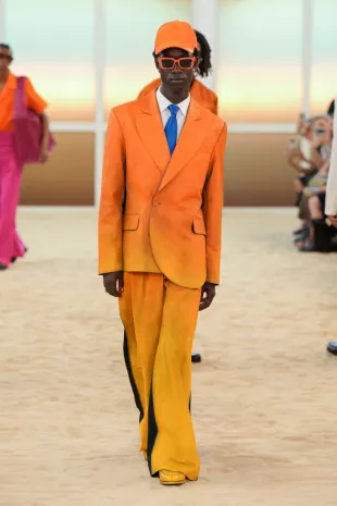 Spring Summer 2026 Orange Ombre Wide Leg Pants