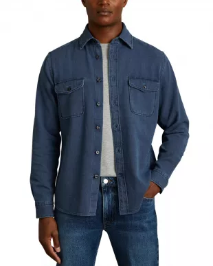 McIlroy Button Front Denim Shirt