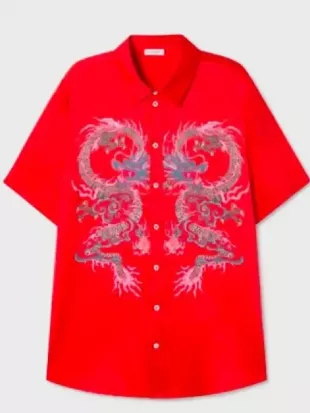 Sunny Nights Vicki Dragon Print Shirt