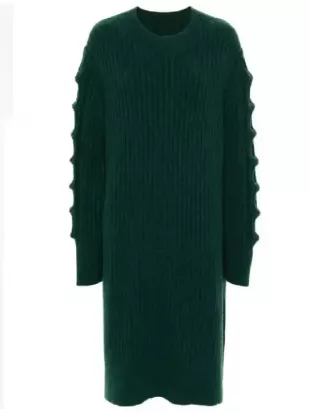 Taylor Swift Green Knitted Sweater Dress