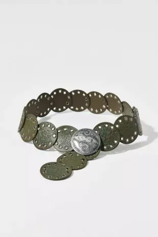 Betty Stamped Leather Western Belt