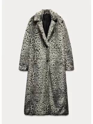 Beyond The Gates Marquita Goings Grey Leopard Print Coat