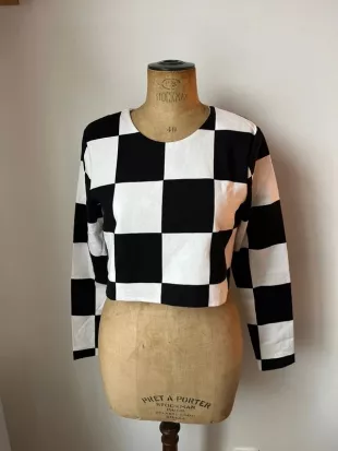 Crop top damier