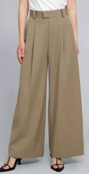 Tan Wide Leg Pants