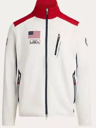 Winter Olympics Team USA 2026 White Track Jacket
