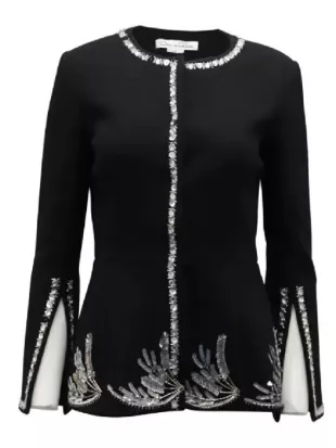 The Today Show Jenna Bush Hager Embellished Trim Jacket