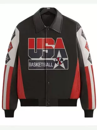 Kevin Durant 2026 Olympic Black Leather Jacket