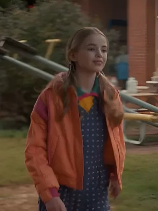 Stranger Things S05 Holly Wheeler Orange Bomber Jacket