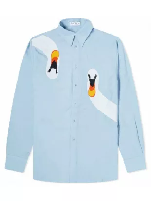 Baked with Love Holiday S01 Vaughn Vreeland Swan Print Shirt