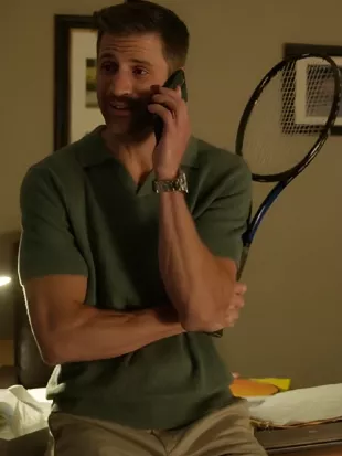 A Pickleball Christmas Luke Hollis Green Polo Shirt