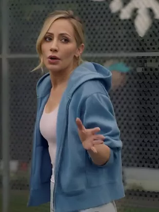 A Pickleball Christmas Caroline Blue Hoodie