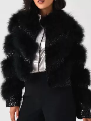 Real Housewives Of Beverly Hills S15 Rachel Zoe Black Fur Jacket
