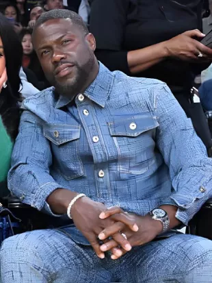 Kevin Hart Lakers V Rockets Game Denim Shirt