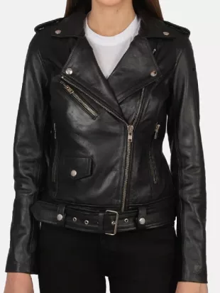 Killer Clown Girls Daphne Black Leather Jacket