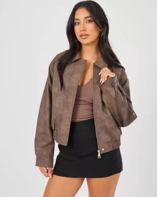 Brando Faux Leather Jacket