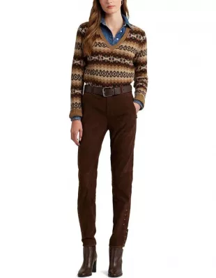 Fair Isle Wool-Blend V-Neck Sweater
