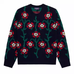 Roses Sweater Navy Multi