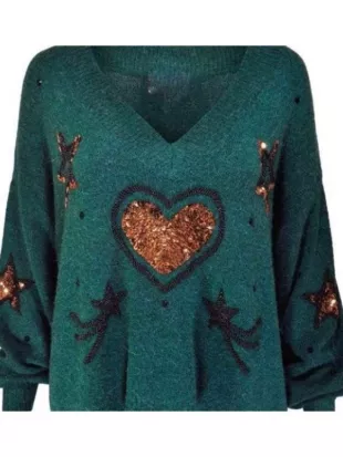 Drew Barrymore Show 2025 Sunny Anderson Star Love Sweater
