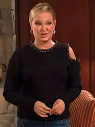 TYATR 2025 Sharon Case Cutout Shoulder Sweater