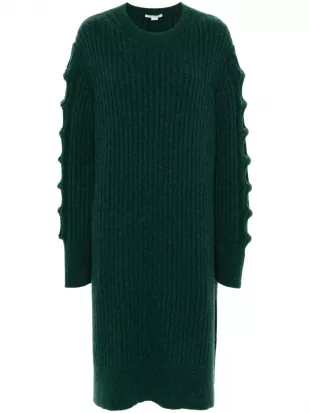 Round Neck Midi Knitted Dress
