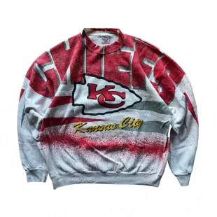 Vintage 90S Aop Kc Chiefs Sweatshirt