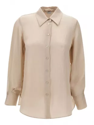 Crepe-Effect Buttoned Shirt