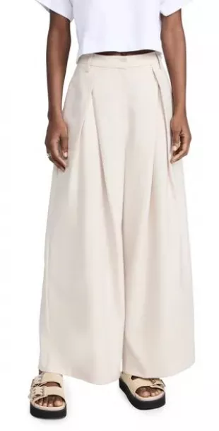Tan Wide Leg Pants