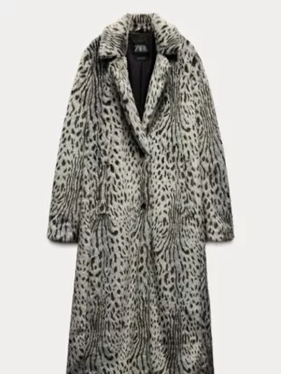 Beyond The Gates Marquita Goings Grey Leopard Printed Coat
