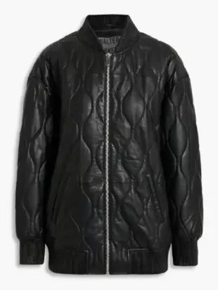 Sunny Nights S01 Mony Black Quilted Leather Jacket