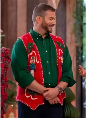 Baked with Love Holiday S01 Vaughn Vreeland Red Knitted Vest