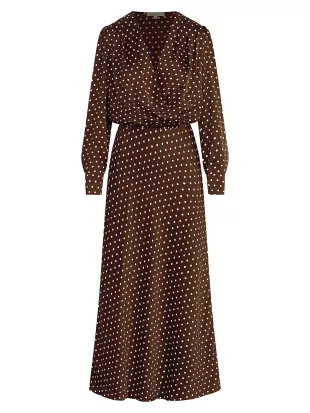 The Nita Dress in Sangria Ditsy Dot