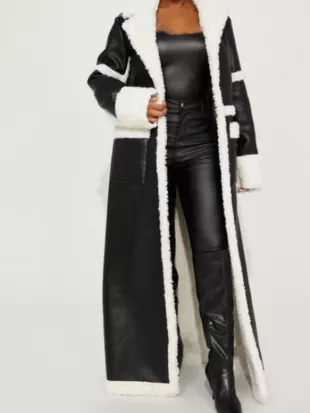 Beyond The Gates Trisha Mann-Grant Black Leather Trench Coat
