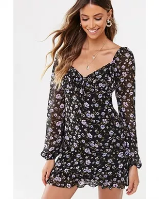 Floral Woven Mini Dress
