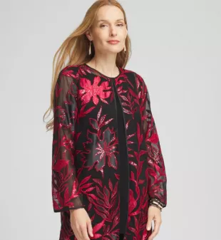 Traveler Collection Leaf Embroidered Jacket