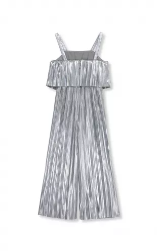 Metallic Pleated Jumpsuit