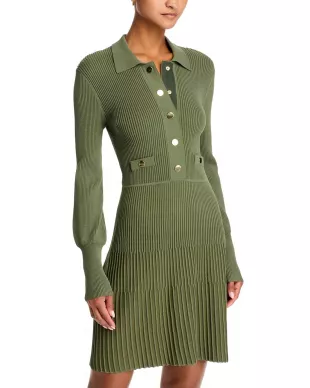 Lauper Dress in Stone Army