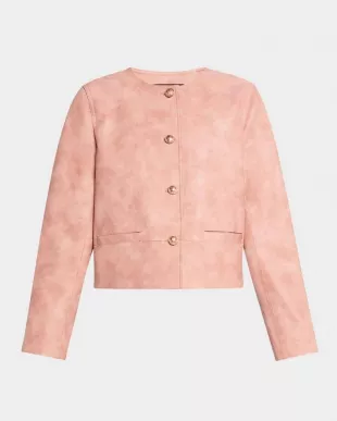 Lyles Boxy Faux Leather Jacket