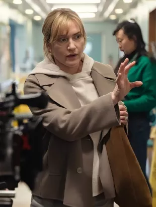 Goodbye June 2025 Kate Winslet Beige Coat