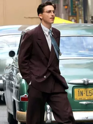 Marty Supreme 2025 Timothée Chalamet Brown Suit