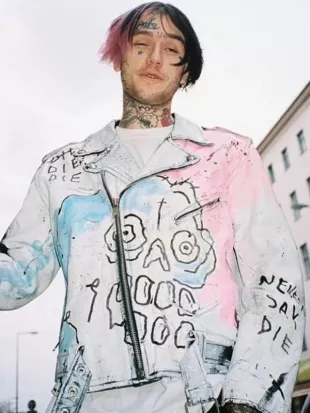 Never Say Die Lil Peep Painted Jacket