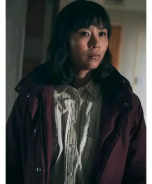 Cotton Hooded Maroon Coat