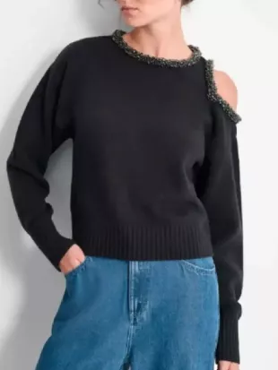 The Young And The Restless Sharon Case Black Sweater