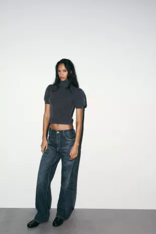 Puff Short Sleeve Knit Sweater