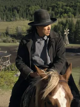 The Abandons S01 Michael Greyeyes Black Coat