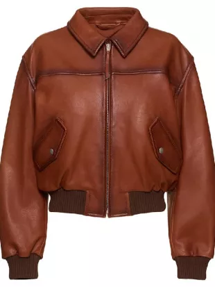 I Love LA S01 Jordan Firstman Brown Leather Jacket